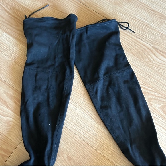 Charles by Charles David Tall Suede Tie Gammon Boots 8M - Picture 2 of 9